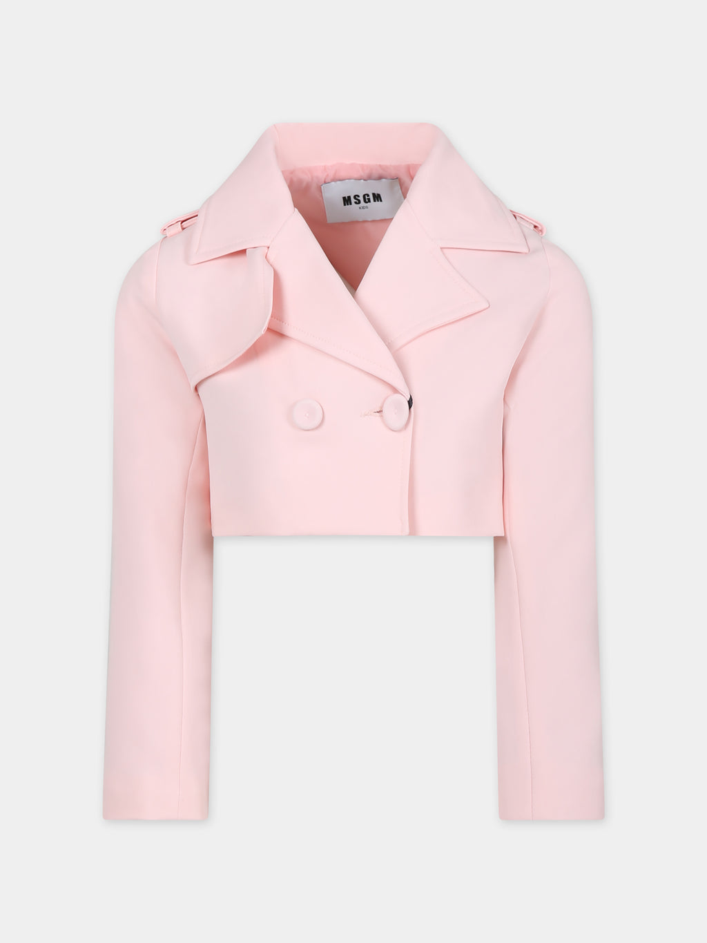 Pink jacket for girl with logo